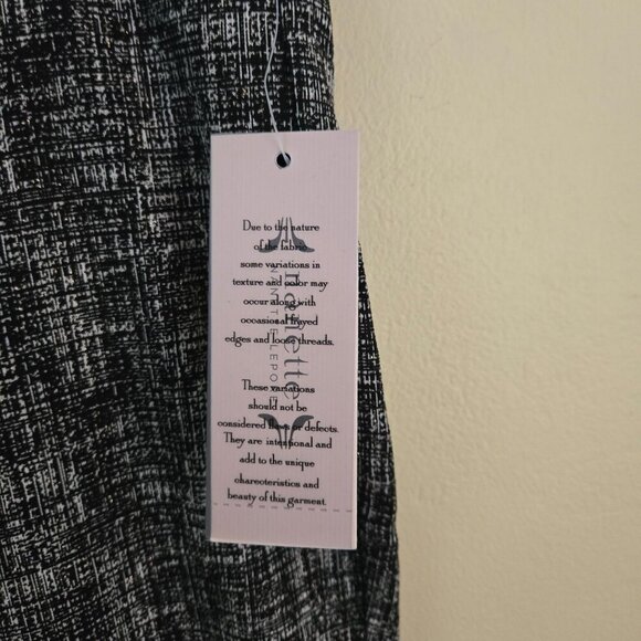 Nanette Lepore NWT Pull on Textured Slim Leg Pants Black Ivory Gold Size L - Picture 6 of 10